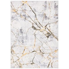 SAFAVIEH Contemporary Modern Abstract Area Rug Grey & Gold Amelia Collection