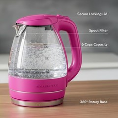 OVENTE Electric Kettle, 1.5L Borosilicate Glass Countertop Water Heater and
