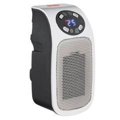 7.87 in Electric Outlet Ceramic Plug-In Space Heater, LCD Digital Screen, Up to