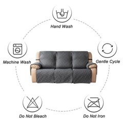 Waterproof Couch Cover for Reclining Couch 3 Seat Recliner Sofa Covers