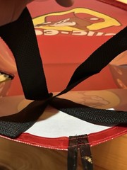 Buc-ees Grocery Bag Handle Black Red Beaver Travel Shopping Tote New Gift Bag