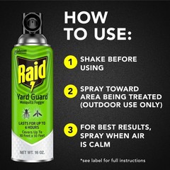 Raid Yard Guard Mosquito Fogger, 16 Ounce (Pack of 1), Multicolor