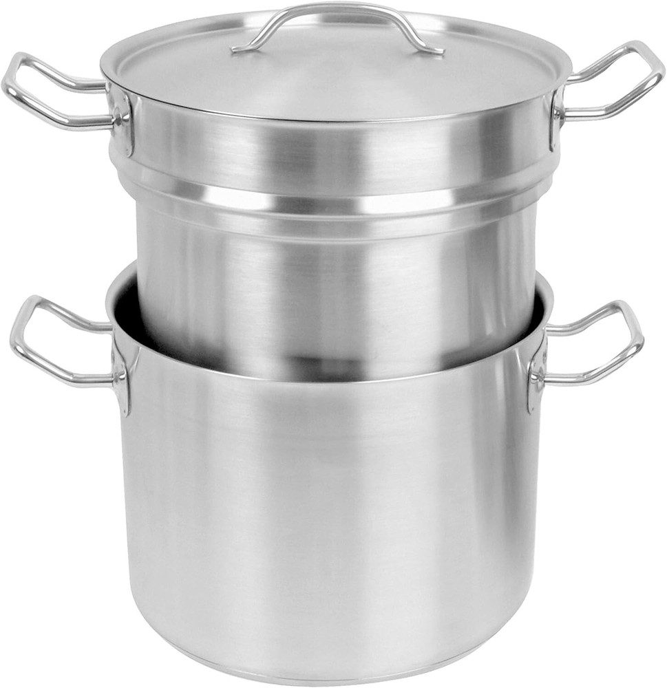 8 Qt 18/8 Stainless Steel Double Boiler Set (3-Piece) – Commercial Cookware