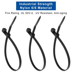300pcs Zip Ties with Screw Hole, 8 inch 48lbs Electrical Cable Ties Straps, M…