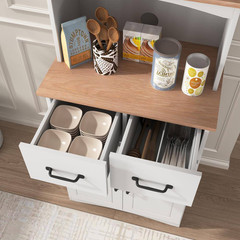 23.6 In. W X 15.7 In. D X 49.4 In. H Freestanding Kitchen Cabinet White Pantry S