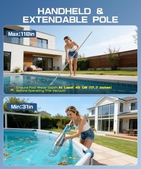 UIRWAY V3 Pool Vacuum for Above Ground Pools Upgraded 26.5 GPM High Powerful