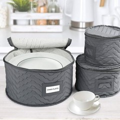 China Storage Containers Plate Cup Flatware Platter Hard Shell Stackable Holders