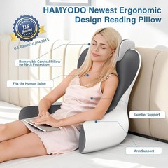 Reading Pillow for Sitting in Bed, 22”H Back Pillow for Sitting Up,Lumbar Rest