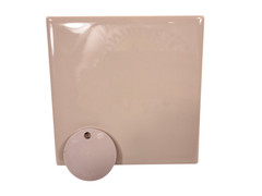 Pink Wild Rose Ceramic Tile 4.25 in Subway Square Color 243 Mid Century Modern