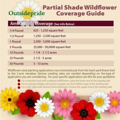 5 LBS Partial Shade Wild Flower Seed Mix For Planting Outdoors