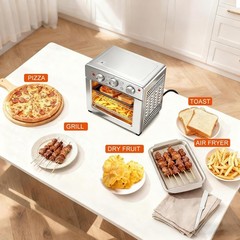 Stainless Air Fryer Toaster Oven Combo Oven Countertop Functional,Up to 450°F