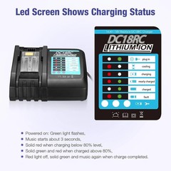2PACK For Makita 18Volt 8.0Ah LXT Li-Ion Battery BL1860B BL1830 BL1850 /Charger
