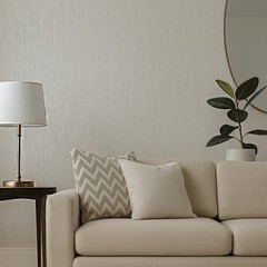 Shimmer tan taupe faux fabric textured stria lines contemporary modern Wallpaper