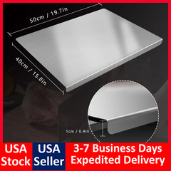 304 Stainless Steel Chopping Board Large with Lid Non Slip for Kitchen Counter