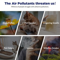 Home True HEPA Air Purifier Large Room Air Cleaner for Allergies Smoker Pet Hair