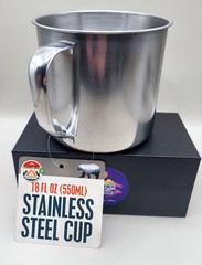 (2) Stainless Steel Cup 18 FL OZ. (550ML) (Pair) Camping Mug