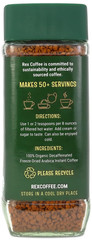 Rex Coffee Organic Fairtrade Natural Decaf Freeze-Dried Instant Arabica 3.53 oz