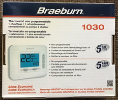 Braeburn 1030 1H/1C Non-Programmable Thermostat with 4.4in Display