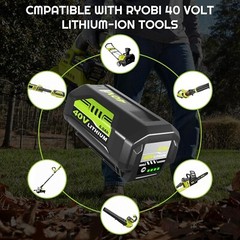For RYOBI 40V Lithium-Ion 4Ah High Capacity Battery OP40404VNM Battery /Charger