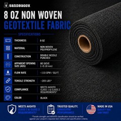 Rip Rap Fabric | Non-Woven Geotextile Filter Fabric (8 oz) – USA Made