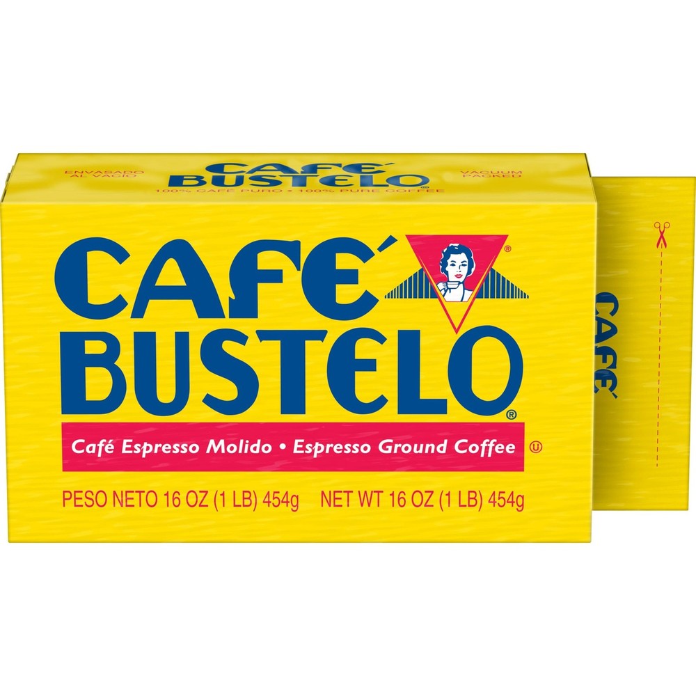 Café Bustelo Espresso Dark Roast Ground Coffee Brick, 16 16 Ounce (Pack of 1)