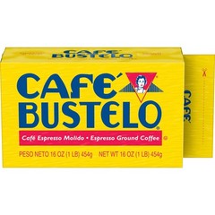 Café Bustelo Espresso Dark Roast Ground Coffee Brick, 16 16 Ounce (Pack of 1)