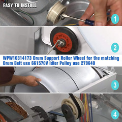 For Maytag Whirlpool Dryer 4392067 Dryer Repair Kit W10837240 Dryer Idler Pulley