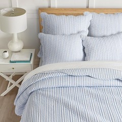 Martha Stripe Blue Quilt Set – Levtex Home