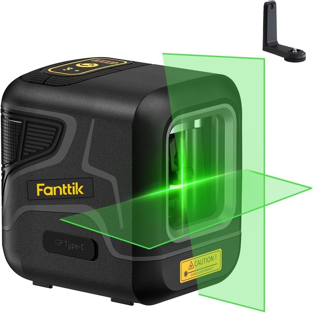 Fanttik D2 Pocket Green Laser Level, 100 ft Self-Leveling Cross Line Laser, Type