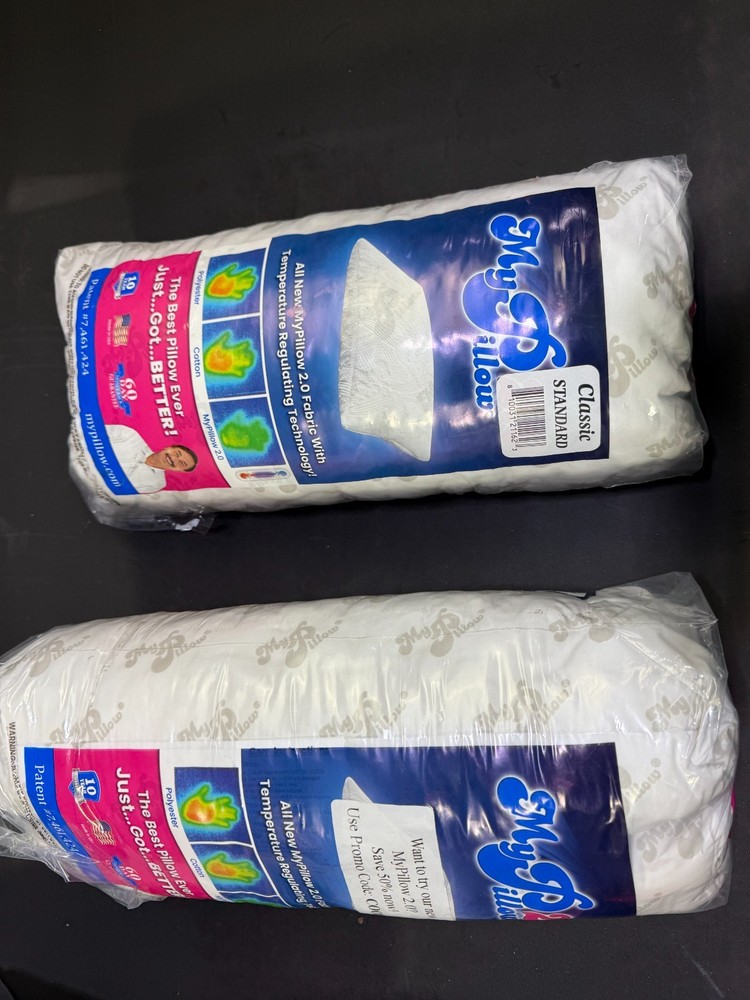2 pack MyPillow Standard Classic Pillow Medium Firm 18.5-inch x 26-inch