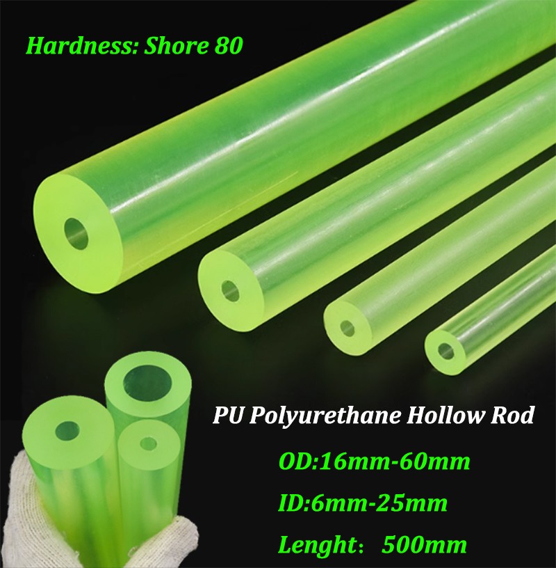 Polyurethane PU Rod Hollow Rod Elastic Rubber Tube OD16mm – 60mm ID6mm – 30mm