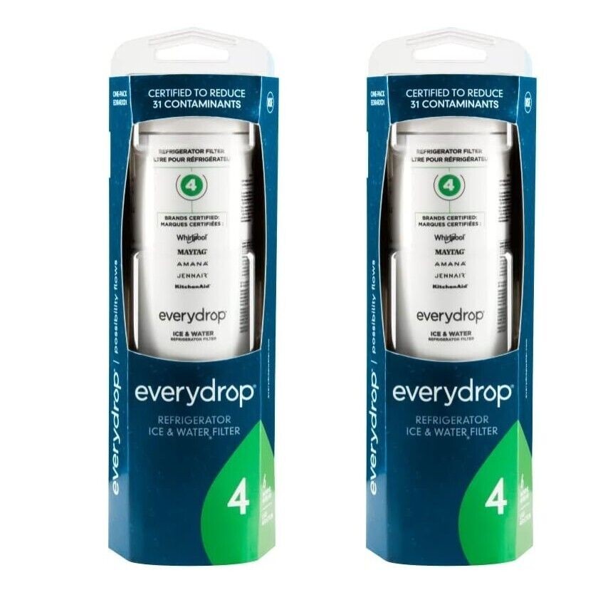 Every D²rop by 2 Pack Ice and Water Refrigerator Filter 4 ED²R4RX²D1 Sealed NEW