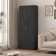 71″ Kitchen Pantry Storage Cabinet, Metal Storage Cabinet with Doors and Shelves