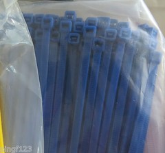 100pcs Cable tie nylon zip lock 4 x 200mm ~ 8 in inch with 10 color 50 lbs