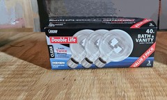 QTY 2- Feit ELECTRIC 40-Watt G25 120v (Clear) 6 bulbs, Bath & vanity