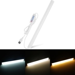 12 Inch LED Light Bar USB Powered 3 Colors White, Warm White, Yellow, with Switc
