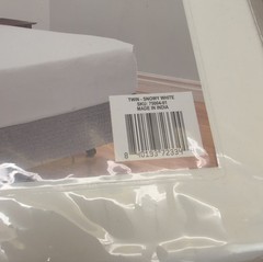 Lot Of 2 MyPillow 100% Cotton Percale Bed Sheets 270 Thread Count Twin White