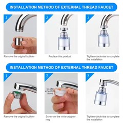 Faucet Water Filter Tap Filtration Kitchen Sink Mount Purifier System 360°Rotate