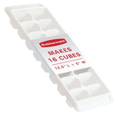 Rubbermaid Ice Cube Tray 2 Pack White Rectangular