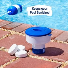 Heavy Duty 7″ Pool Floating Chemical Dispenser Floater for 3″ Chlorine Tablets