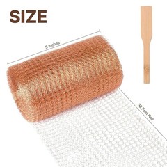 5inch x 32feet Rustproof Copper Mesh Roll – Rodent & Pest Prevention