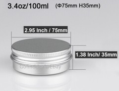 Aluminum Round Metal Tins,Storage Jar Candle Lip Balm Cosmetic Sample Containers