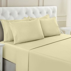1800 Series 6 Piece Bed Sheet Set Soft Deep Pocket Twin King Queen Full Sheets