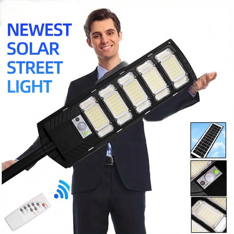 GMOX 100000LM Solar Street Lights Outdoor Dusk to Dawn Waterproof Motion Sensor