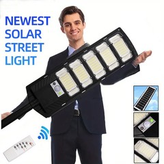 GMOX 100000LM Solar Street Lights Outdoor Dusk to Dawn Waterproof Motion Sensor