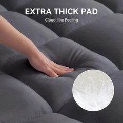 Extra Thick Mattress Topper 10cm/4 Inch Bounce Back Protectors Heavy Filling Pad