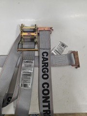 US Cargo Control 2″ x 16′ Gray E-Track Ratchet Strap, Spring E-Fittings 4400 LB