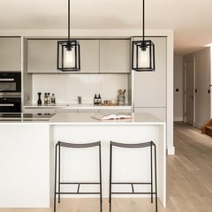 Matte Black Metal Farmhouse 6.7 x 9.8in Hanging Pendant Light Fixture (Set of 2)