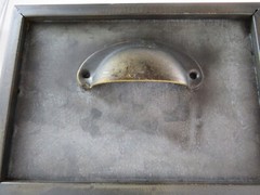 Nicole Galvanized Metal Bin Drawer Container Industrial Farmhouse Decorative 9in