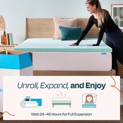 Linenspa WMLS20QQ18GRT 2″ Cooling Gel and Green Tea Infused Memory Foam Mattress